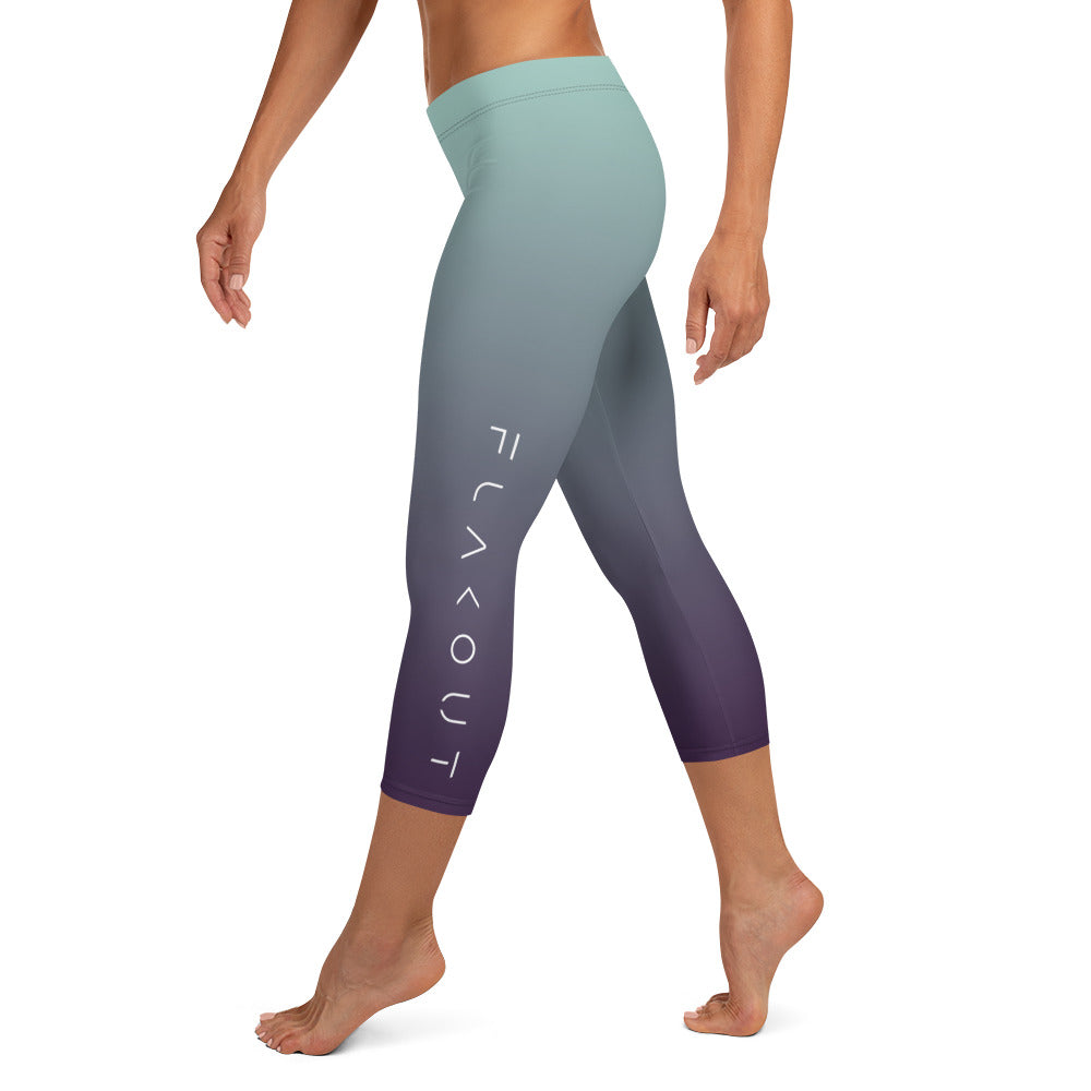 Aqua Nocturne Women's Capri Leggings - FLAKOUT