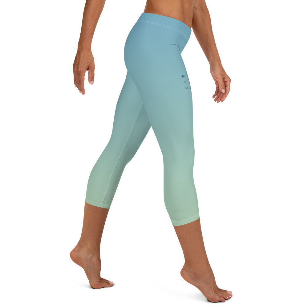 Cloudy Sky FLAKOUT Sport Women's Capri Leggings - FLAKOUT