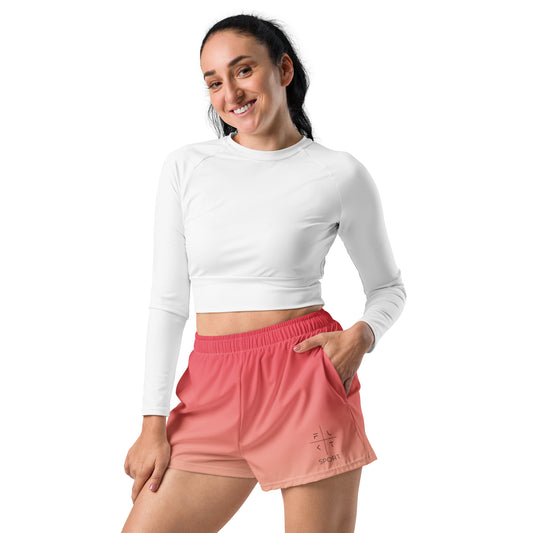 FLAKOUT Sport Strawberry Dream Women’s Recycled Athletic Shorts - FLAKOUT