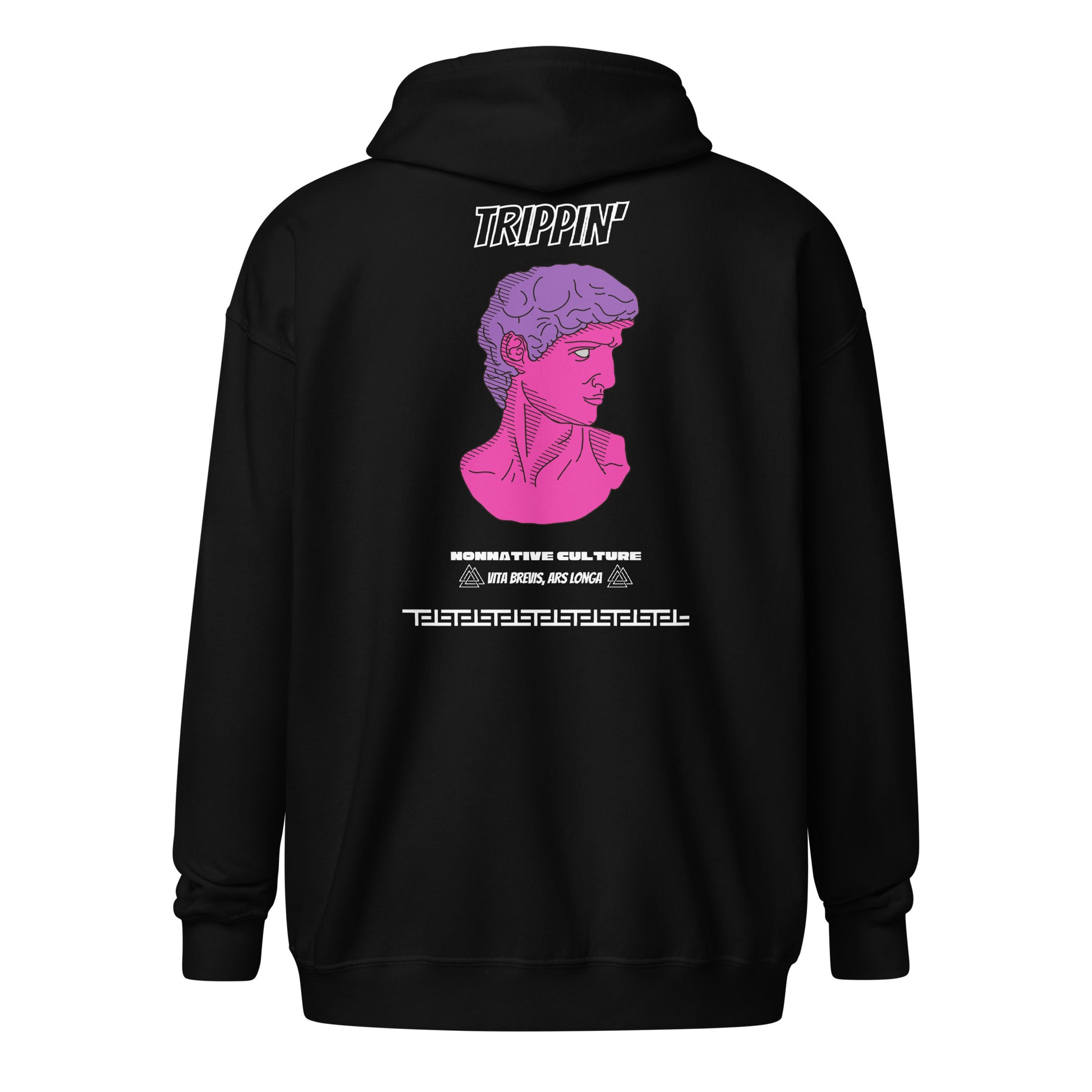 Nonnotine Dreamscape Trippin Heavy Harmony Fusion Zip Hoodie - Black - FLAKOUT