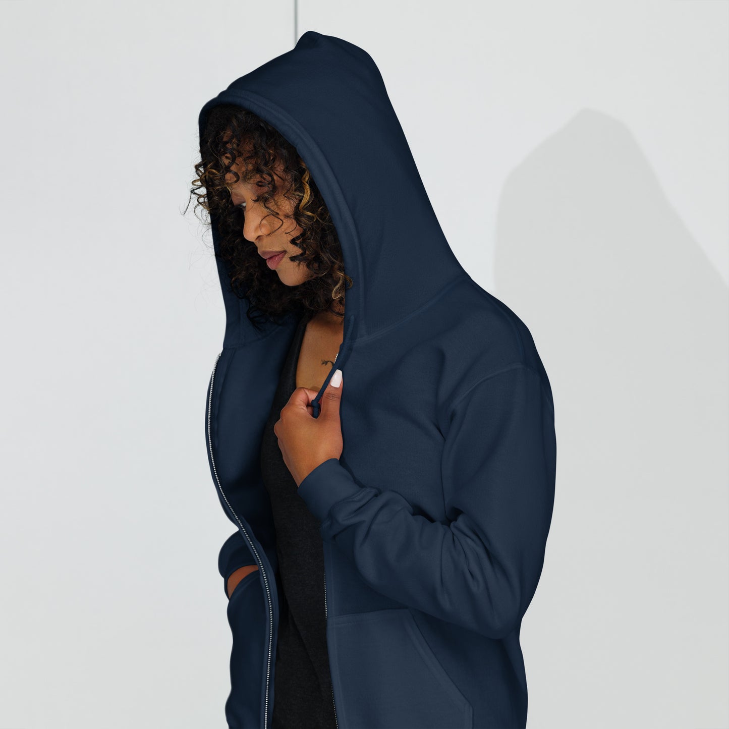 Flakout. Heavy Harmony Fusion Zip Hoodie - Navy - FLAKOUT