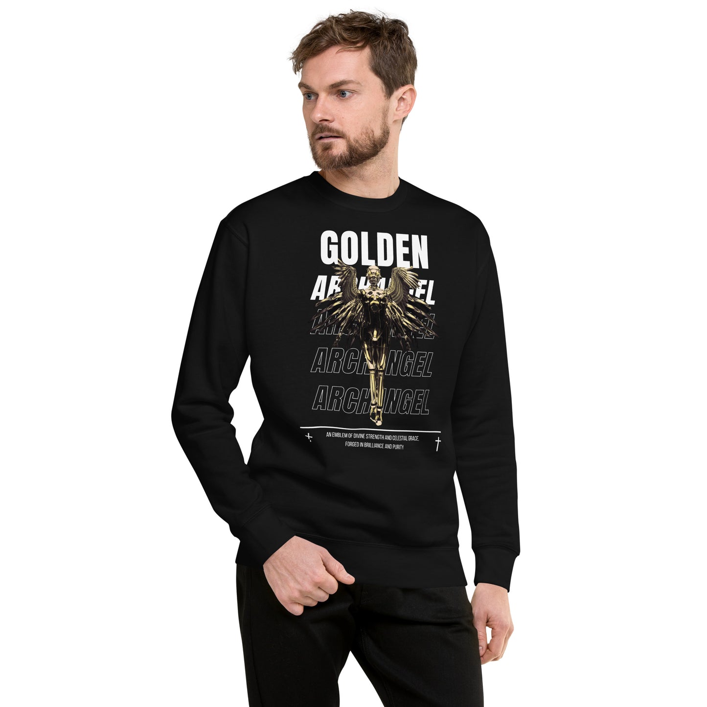 Golden Archangel Unisex Fleece Sweatshirt - FLAKOUT