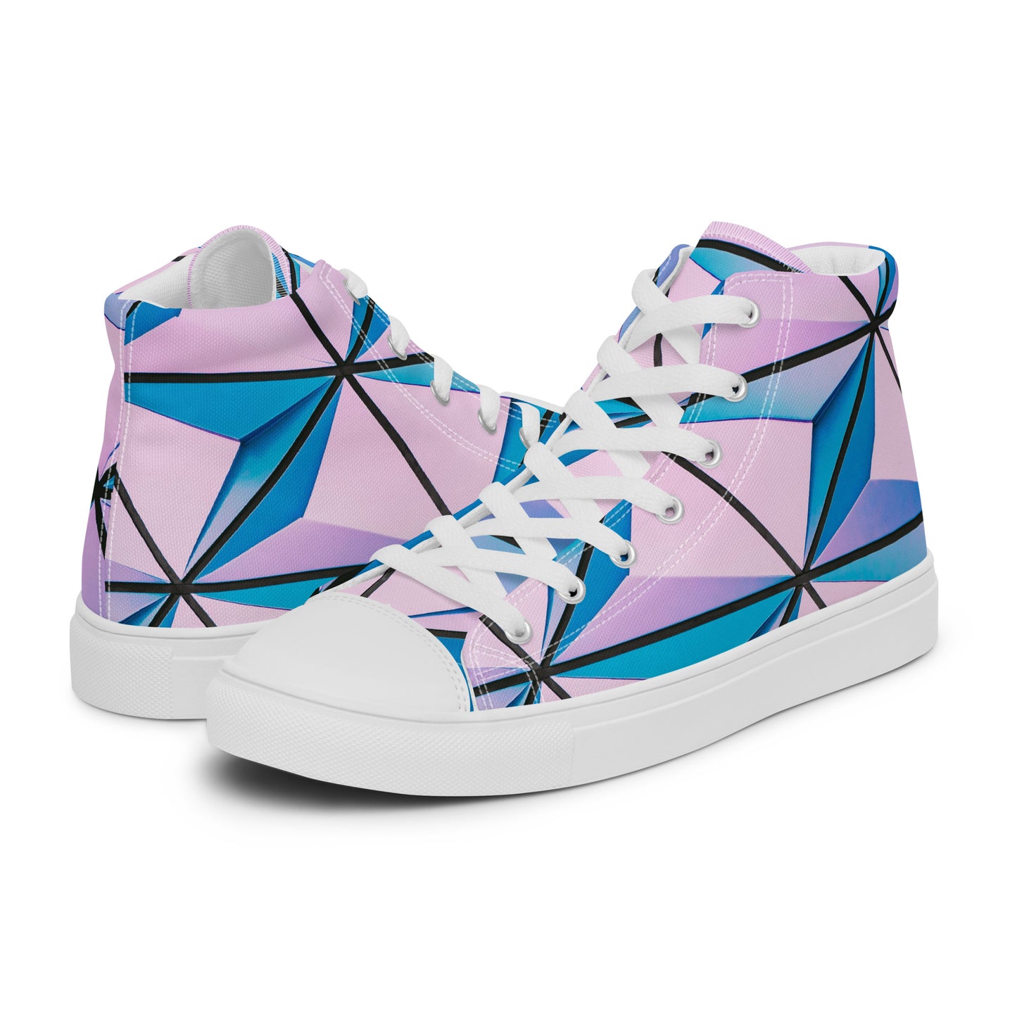 Lineage Of Angles Women's High Top Canvas Shoes - FLAKOUT