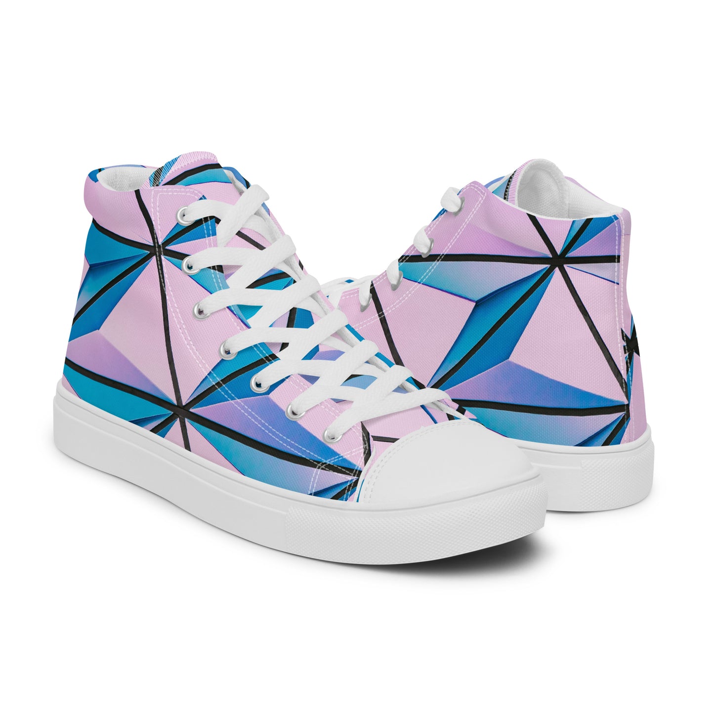 Lineage Of Angles Women's High Top Canvas Shoes - FLAKOUT