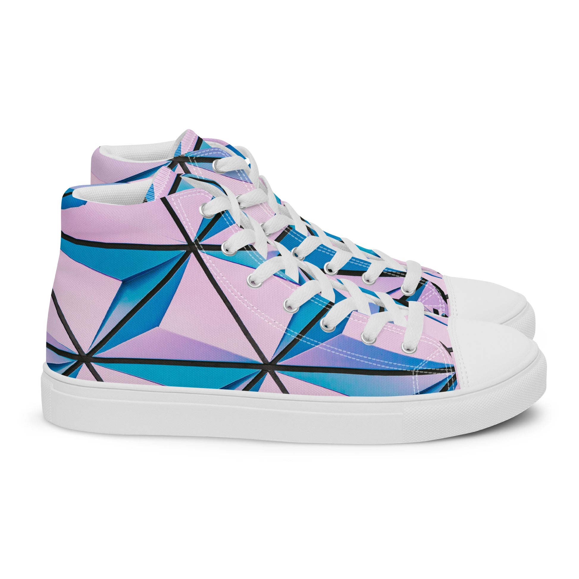 Lineage Of Angles Women's High Top Canvas Shoes - FLAKOUT