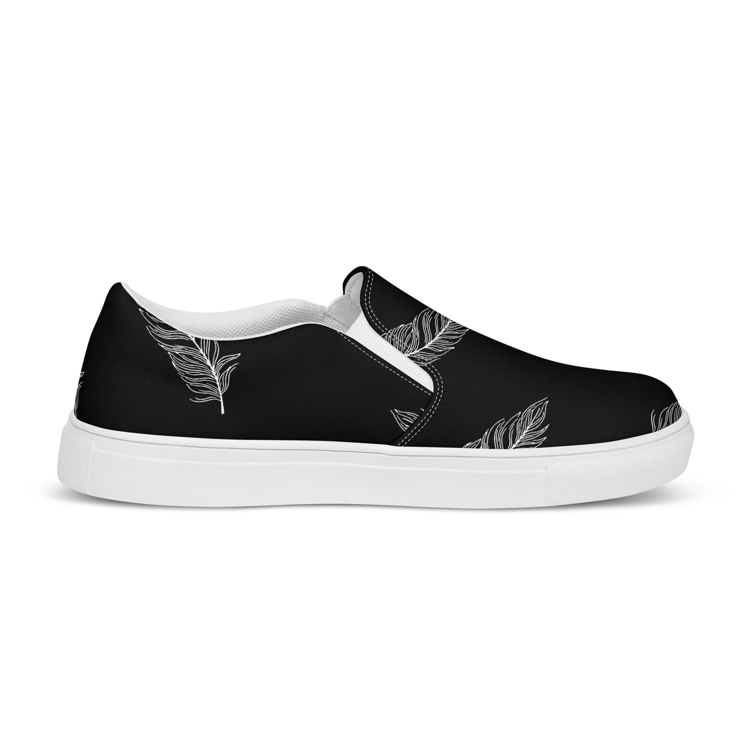 Ethereal Plumes Women’s Slip-On Canvas Shoes - FLAKOUT