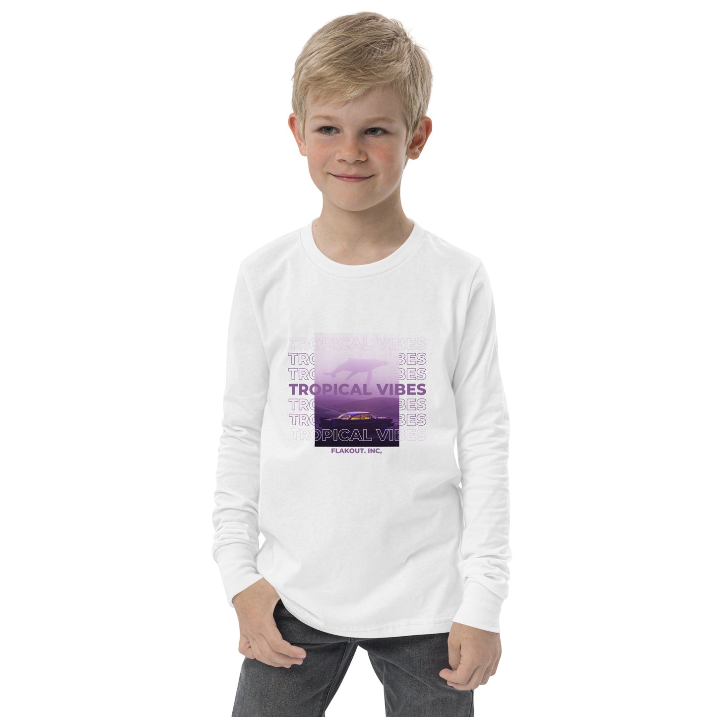 Tropical Vibes Odyssey Youth Long Sleeve Tee - FLAKOUT